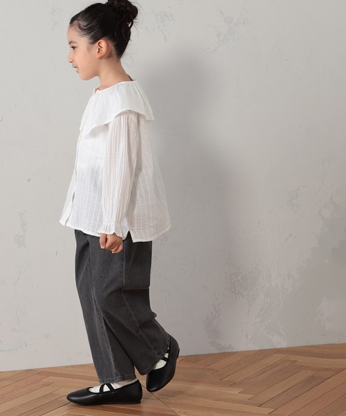 FOUND GOOD(ファウンドグッド)の「G/シシュウフリルブラウス(シャツ/ブラウス・キッズ・アイボリー/ブラック/オレンジ系5・150cm/140cm/130cm/120cm/110cm)」の11枚目の写真