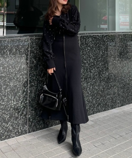 ビジュースウェットマーメイドワンピース（ワンピース）｜rienda  