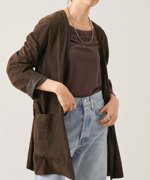 IENA LA BOUCLE GOAT SUEDE レザージャケット IENA LA BOUCLE ゴートスエードジャケット（その他アウター