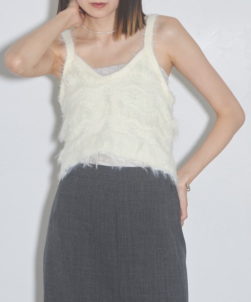 【セール】フリンジニットビスチェ（ベスト）｜leimn（レイムン）