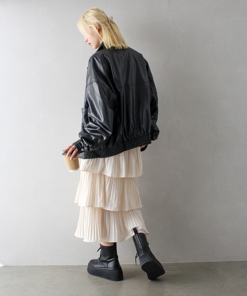 SpRay（スプレイ）の「フェイクレザーＺＩＰブルゾン（ブルゾン・レディース・ブラウン/ブラック・FREE）」の13枚目の写真