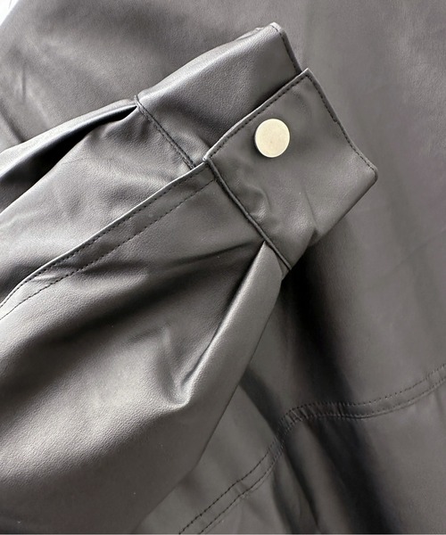 SpRay（スプレイ）の「フェイクレザーＺＩＰブルゾン（ブルゾン・レディース・ブラウン/ブラック・FREE）」の7枚目の写真