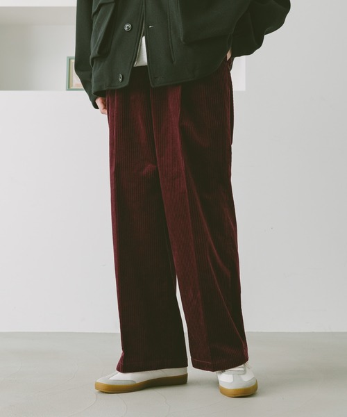 RAGEBLUE（レイジブルー）の「Center press corduroy semi-wide slacks/コーデュロイ/センタープレスセミワイドパンツ（スラックス・メンズ・ブラウン/オフホワイト/ベージュ/ブラック/ネイビー/ライトグレー/ブラウン系その他/ワインレッド・SMALL/MEDIUM/LARGE）」の8枚目の写真
