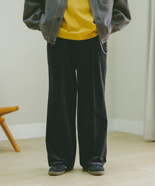 RAGEBLUE（レイジブルー）の「Center press corduroy semi-wide slacks/コーデュロイ/センタープレスセミワイドパンツ（スラックス・メンズ・ブラウン/オフホワイト/ベージュ/ブラック/ネイビー/ライトグレー/ブラウン系その他/ワインレッド・SMALL/MEDIUM/LARGE）」の9枚目の写真