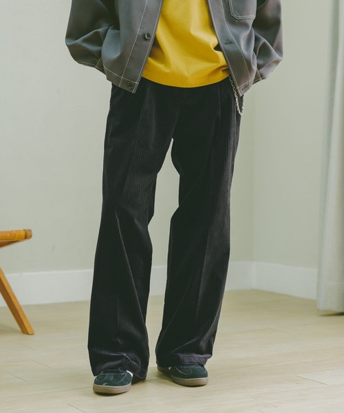 RAGEBLUE（レイジブルー）の「Center press corduroy semi-wide slacks/コーデュロイ/センタープレスセミワイドパンツ（スラックス・メンズ・ブラウン/オフホワイト/ベージュ/ブラック/ネイビー/ライトグレー/ブラウン系その他/ワインレッド・SMALL/MEDIUM/LARGE）」の10枚目の写真