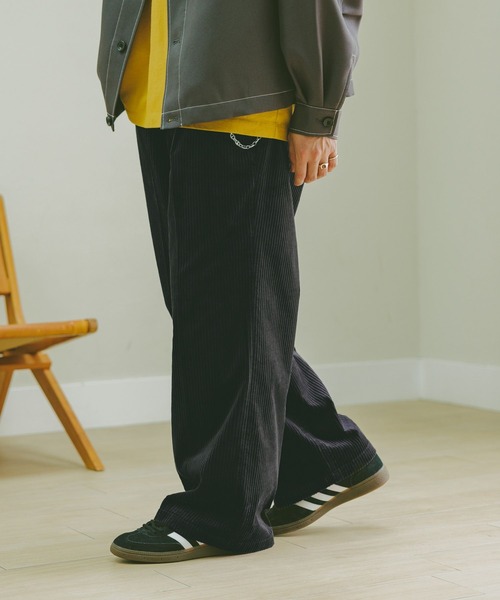 RAGEBLUE（レイジブルー）の「Center press corduroy semi-wide slacks/コーデュロイ/センタープレスセミワイドパンツ（スラックス・メンズ・ブラウン/オフホワイト/ベージュ/ブラック/ネイビー/ライトグレー/ブラウン系その他/ワインレッド・SMALL/MEDIUM/LARGE）」の11枚目の写真
