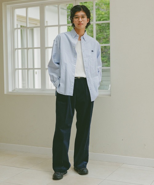 RAGEBLUE（レイジブルー）の「Center press corduroy semi-wide slacks/コーデュロイ/センタープレスセミワイドパンツ（スラックス・メンズ・ブラウン/オフホワイト/ベージュ/ブラック/ネイビー/ライトグレー/ブラウン系その他/ワインレッド・SMALL/MEDIUM/LARGE）」の19枚目の写真