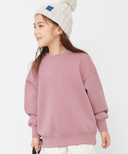 devirock（デビロック）の「カラフルスウェット ふっくら裏起毛 無地トレーナー（スウェット・キッズ・グレー系/ブラック系2/パープル系7/ブルー系6/グレー系2/スミクロ/オートミール/オレンジ系5/グリーン系/レッド系/グリーン系2/ピンク系/ベージュ系その他/ベージュ系その他2/ブルー系1/ヘザーチャコール/ブルー系2/ダークグリーン・100cm/110cm/120cm/130cm/140cm/150cm/160cm）」の16枚目の写真