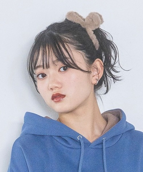 repipi armario(レピピ アルマリオ)の「ファーバンス(バレッタ/ヘアクリップ・キッズ・ベージュ/ミント/ホワイト/ピンク/ブルー・FREE)」の1枚目の写真