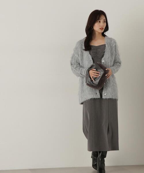 PROPORTION BODY DRESSING（プロポーションボディドレッシング）の「シャギーカーディガン / 1214274901（カーディガン/ボレロ・レディース・オフホワイト/ピンク/ダークグレー/グレー系その他・SMALL/MEDIUM）」の6枚目の写真