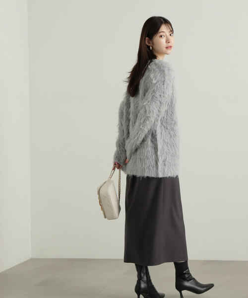 PROPORTION BODY DRESSING（プロポーションボディドレッシング）の「シャギーカーディガン / 1214274901（カーディガン/ボレロ・レディース・オフホワイト/ピンク/ダークグレー/グレー系その他・SMALL/MEDIUM）」の13枚目の写真