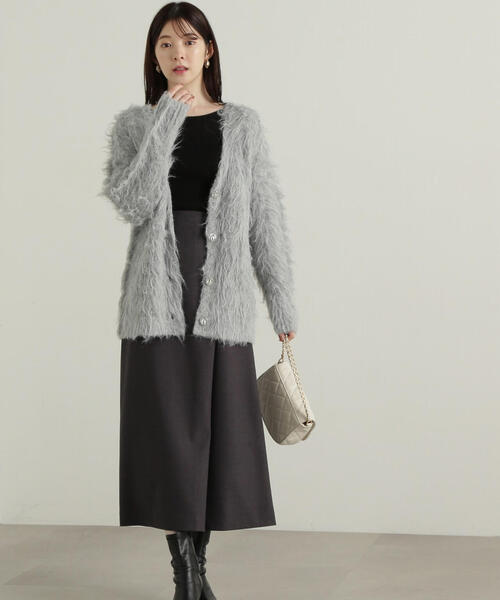 PROPORTION BODY DRESSING（プロポーションボディドレッシング）の「シャギーカーディガン / 1214274901（カーディガン/ボレロ・レディース・オフホワイト/ピンク/ダークグレー/グレー系その他・SMALL/MEDIUM）」の14枚目の写真