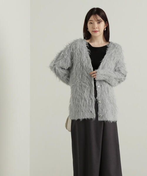 PROPORTION BODY DRESSING（プロポーションボディドレッシング）の「シャギーカーディガン / 1214274901（カーディガン/ボレロ・レディース・オフホワイト/ピンク/ダークグレー/グレー系その他・SMALL/MEDIUM）」の15枚目の写真