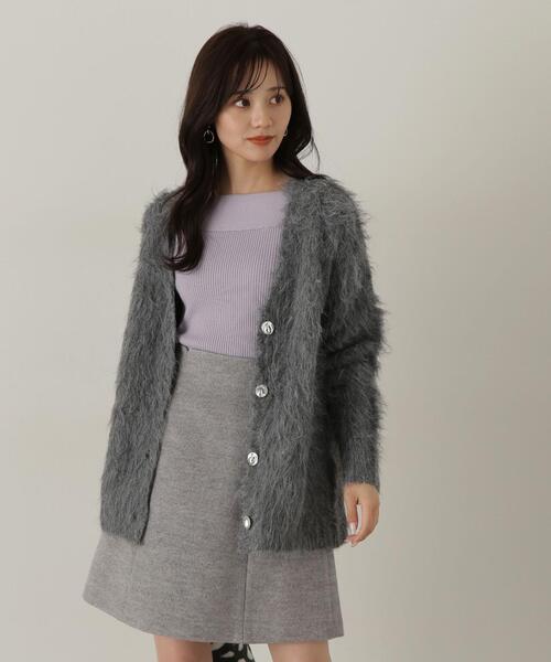 PROPORTION BODY DRESSING（プロポーションボディドレッシング）の「シャギーカーディガン / 1214274901（カーディガン/ボレロ・レディース・オフホワイト/ピンク/ダークグレー/グレー系その他・SMALL/MEDIUM）」の18枚目の写真