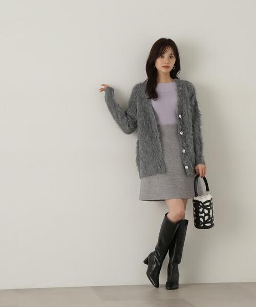 PROPORTION BODY DRESSING（プロポーションボディドレッシング）の「シャギーカーディガン / 1214274901（カーディガン/ボレロ・レディース・オフホワイト/ピンク/ダークグレー/グレー系その他・SMALL/MEDIUM）」の19枚目の写真