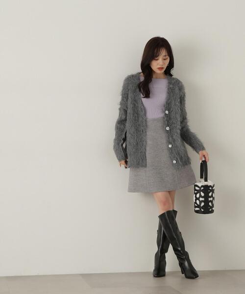 PROPORTION BODY DRESSING（プロポーションボディドレッシング）の「シャギーカーディガン / 1214274901（カーディガン/ボレロ・レディース・オフホワイト/ピンク/ダークグレー/グレー系その他・SMALL/MEDIUM）」の20枚目の写真