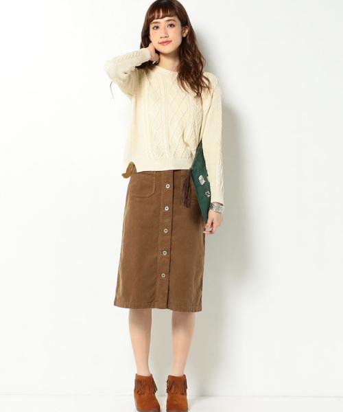 Another Edition(アナザーエディション)の「コーデュロイAラインスカート/AEFC CORD A LIN SK◆(スカート・レディース・ブラック/ブラウン・SMALL/MEDIUM)」の12枚目の写真