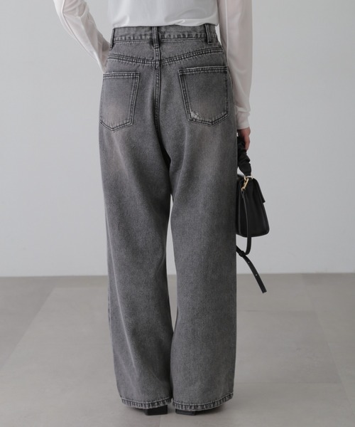 FREE'S MART（フリーズマート）の「[Lサイズあり]ストレートワイドクラッシュデニム（デニムパンツ・レディース・ブラック系その他/ブルー系その他・LARGE/MEDIUM/SMALL）」の12枚目の写真