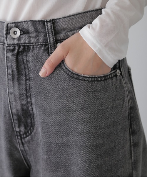 FREE'S MART（フリーズマート）の「[Lサイズあり]ストレートワイドクラッシュデニム（デニムパンツ・レディース・ブラック系その他/ブルー系その他・LARGE/MEDIUM/SMALL）」の15枚目の写真