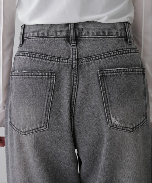 FREE'S MART（フリーズマート）の「[Lサイズあり]ストレートワイドクラッシュデニム（デニムパンツ・レディース・ブラック系その他/ブルー系その他・LARGE/MEDIUM/SMALL）」の17枚目の写真