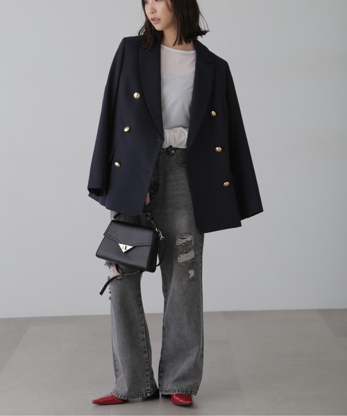 FREE'S MART（フリーズマート）の「[Lサイズあり]ストレートワイドクラッシュデニム（デニムパンツ・レディース・ブラック系その他/ブルー系その他・LARGE/MEDIUM/SMALL）」の21枚目の写真