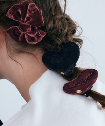 HM　ヘアゴム　レッドクロスモチーフ ドット柄 シュシュ レディース ヘアアクセサリー ドットシフォン