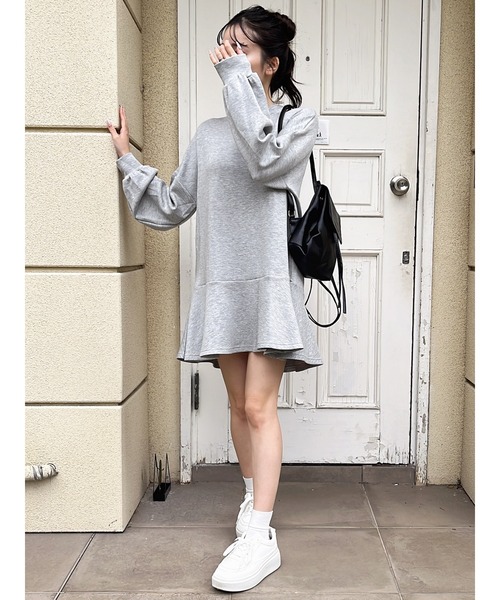 MIIA（ミーア）の「マーメイドミニワンピース（スウェット・レディース・グレー/ブラック/ベージュ・FREE）」の16枚目の写真