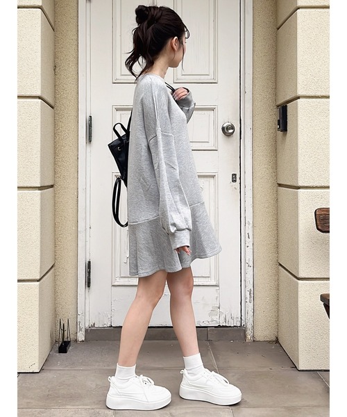 MIIA（ミーア）の「マーメイドミニワンピース（スウェット・レディース・グレー/ブラック/ベージュ・FREE）」の20枚目の写真