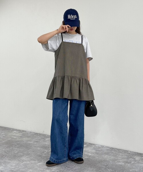fredy emue(フレディエミュ)の「チェック柄レイヤードキャミワンピース(ワンピース・レディース・ベージュ系その他/ブルー系その他・38)」の21枚目の写真