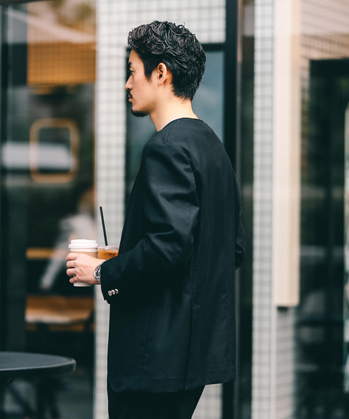 Couture d'adam（クチュールドアダム）の「COUTURE D’ADAM(クチュール ド アダム) Betty JK 24AW-014（ノーカラージャケット・メンズ・ブラック・42/40）」の6枚目の写真