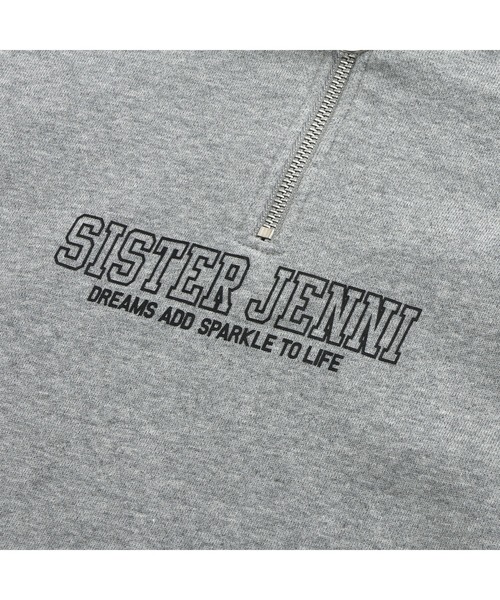 SISTER JENNI（SISTER JENNI）の「【コットン100％】ベルト付きハーフZIPワンピ（ワンピース・キッズ・グレー/ブラック・130cm/140cm/150cm/160cm）」の15枚目の写真