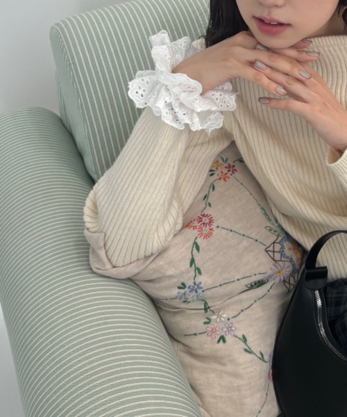 Birthday room（バースデイルーム）の「コットンレースフリルシュシュ / cotton lace frill chou chou（シュシュ・レディース・ホワイト/ブラック/ベージュ・FREE）」の8枚目の写真