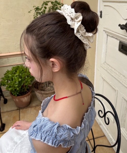 Birthday room（バースデイルーム）の「コットンレースフリルシュシュ / cotton lace frill chou chou（シュシュ・レディース・ホワイト/ブラック/ベージュ・FREE）」の11枚目の写真