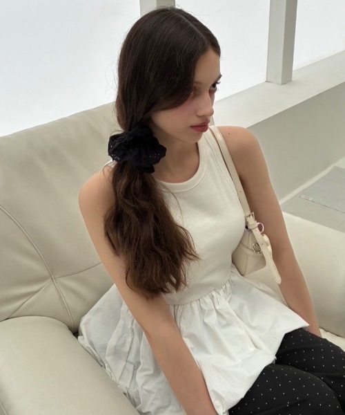 Birthday room（バースデイルーム）の「コットンレースフリルシュシュ / cotton lace frill chou chou（シュシュ・レディース・ホワイト/ブラック/ベージュ・FREE）」の13枚目の写真