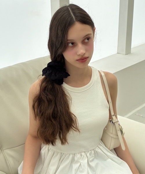 Birthday room（バースデイルーム）の「コットンレースフリルシュシュ / cotton lace frill chou chou（シュシュ・レディース・ホワイト/ブラック/ベージュ・FREE）」の15枚目の写真