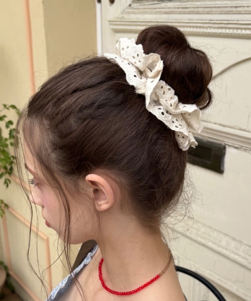 Birthday room（バースデイルーム）の「コットンレースフリルシュシュ / cotton lace frill chou chou（シュシュ・レディース・ホワイト/ブラック/ベージュ・FREE）」の22枚目の写真