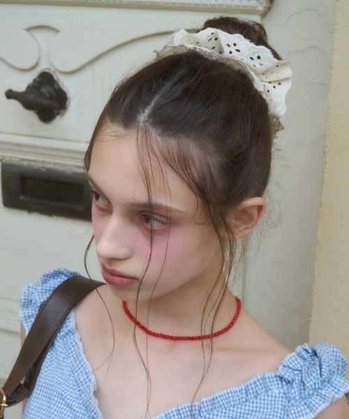 コットンレースフリルシュシュ / cotton lace frill chou chou