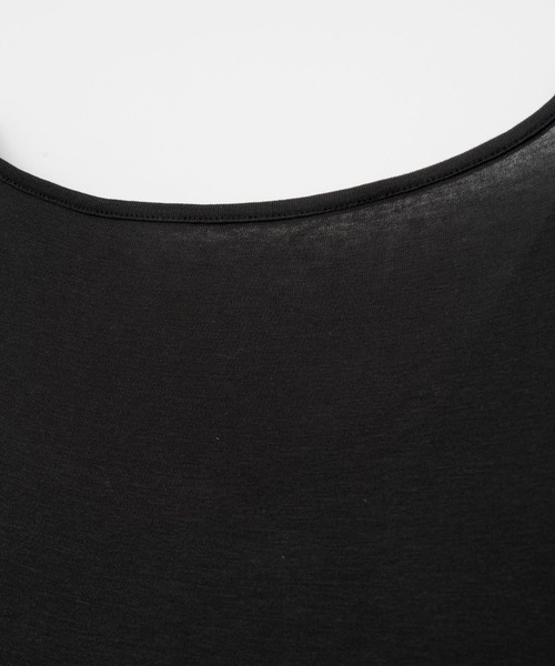 YOOU(ユー)の「ロングスリーブTシャツ/軽量素材 × シンプルデザイン(Tシャツ/カットソー・レディース・ベージュ/グレー/ブラック・FREE)」の8枚目の写真