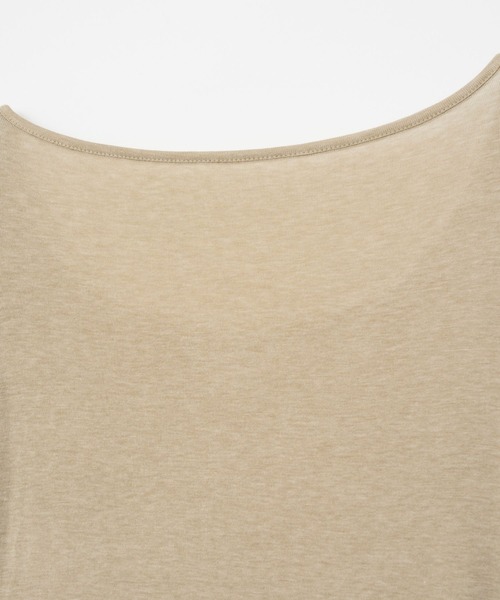 YOOU(ユー)の「ロングスリーブTシャツ/軽量素材 × シンプルデザイン(Tシャツ/カットソー・レディース・ベージュ/グレー/ブラック・FREE)」の9枚目の写真