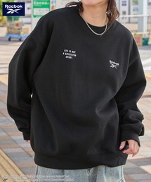 Reebok（リーボック）の「Reebok リーボック 別注 ダブルロゴ刺繍 プリント ビッグシルエットプルオーバースウェット（スウェット）」