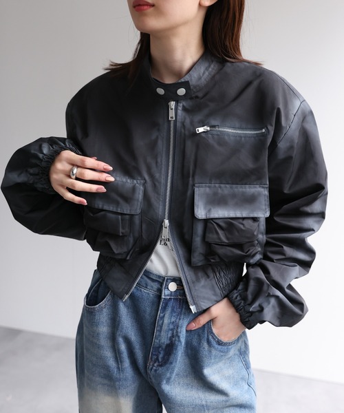 【セール】ショート丈ブルゾン(ブルゾン)|B.R.U(ブル) 【セール】ショート丈ブルゾン(ブルゾン)|B.R.U(ブル)