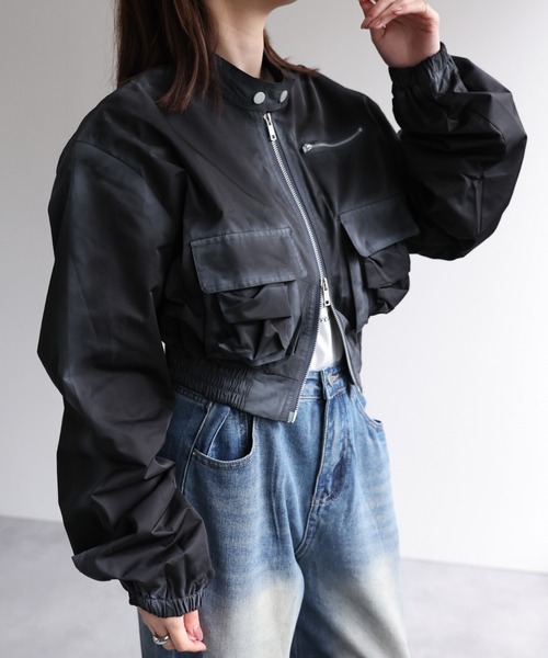 【セール】ショート丈ブルゾン(ブルゾン)|B.R.U(ブル) 【セール】ショート丈ブルゾン(ブルゾン)|B.R.U(ブル)