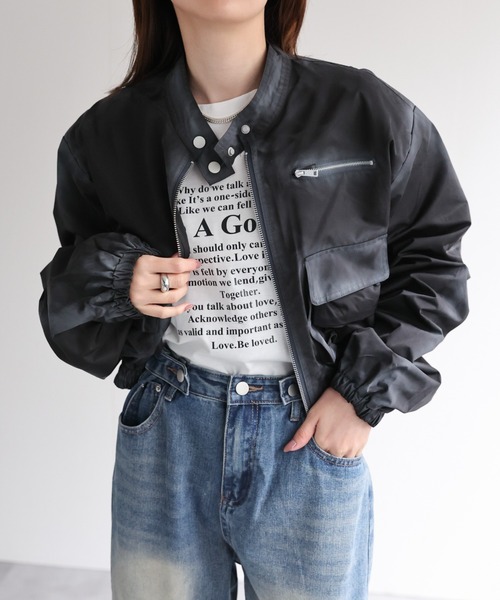 【セール】ショート丈ブルゾン(ブルゾン)|B.R.U(ブル) 【セール】ショート丈ブルゾン(ブルゾン)|B.R.U(ブル)