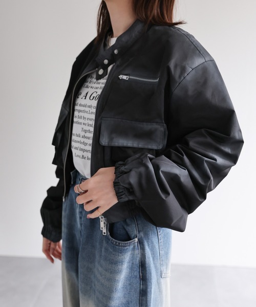 【セール】ショート丈ブルゾン(ブルゾン)|B.R.U(ブル) 【セール】ショート丈ブルゾン(ブルゾン)|B.R.U(ブル)