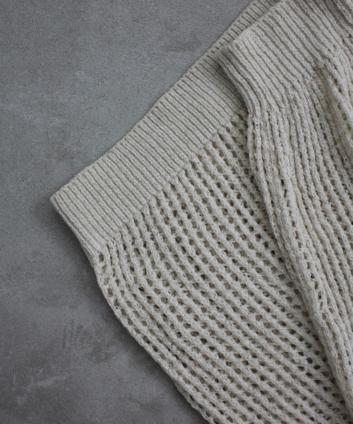 favclo.（ファブクロ）の「Loose voluminous sleeve mesh knit / ルーズ ボリュームスリーブメッシュニット（ニット/セーター・メンズ・ブラック/グレー・LARGE/SMALL/MEDIUM）」の12枚目の写真