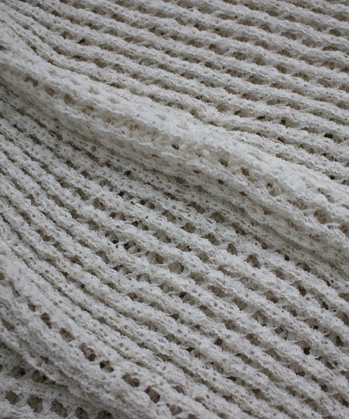 favclo.（ファブクロ）の「Loose voluminous sleeve mesh knit / ルーズ ボリュームスリーブメッシュニット（ニット/セーター・メンズ・ブラック/グレー・LARGE/SMALL/MEDIUM）」の13枚目の写真