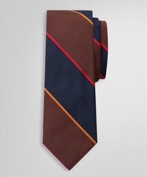 ジッパー付きレザーネクタイ LOREM IPSUM ロレムイプサム ブラック シルク アーガイルサザーランド レップタイ Made in USA