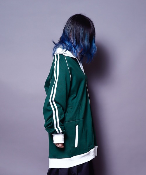 AFYF(エーエフワイエフ)の「AFYF TRACK JERZY/ビッグシルエット トラックジャケット(ブルゾン・レディース・ブラック/ワイン/ダークグリーン/オレンジ・FREE)」の19枚目の写真