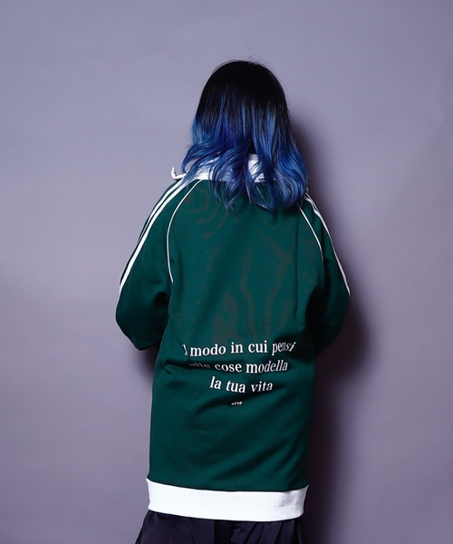 AFYF(エーエフワイエフ)の「AFYF TRACK JERZY/ビッグシルエット トラックジャケット(ブルゾン・レディース・ブラック/ワイン/ダークグリーン/オレンジ・FREE)」の18枚目の写真