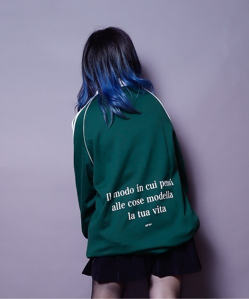 AFYF(エーエフワイエフ)の「AFYF TRACK JERZY/ビッグシルエット トラックジャケット(ブルゾン・レディース・ブラック/ワイン/ダークグリーン/オレンジ・FREE)」の14枚目の写真